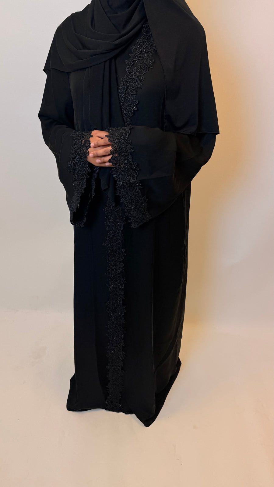 Layered - Black Abaya